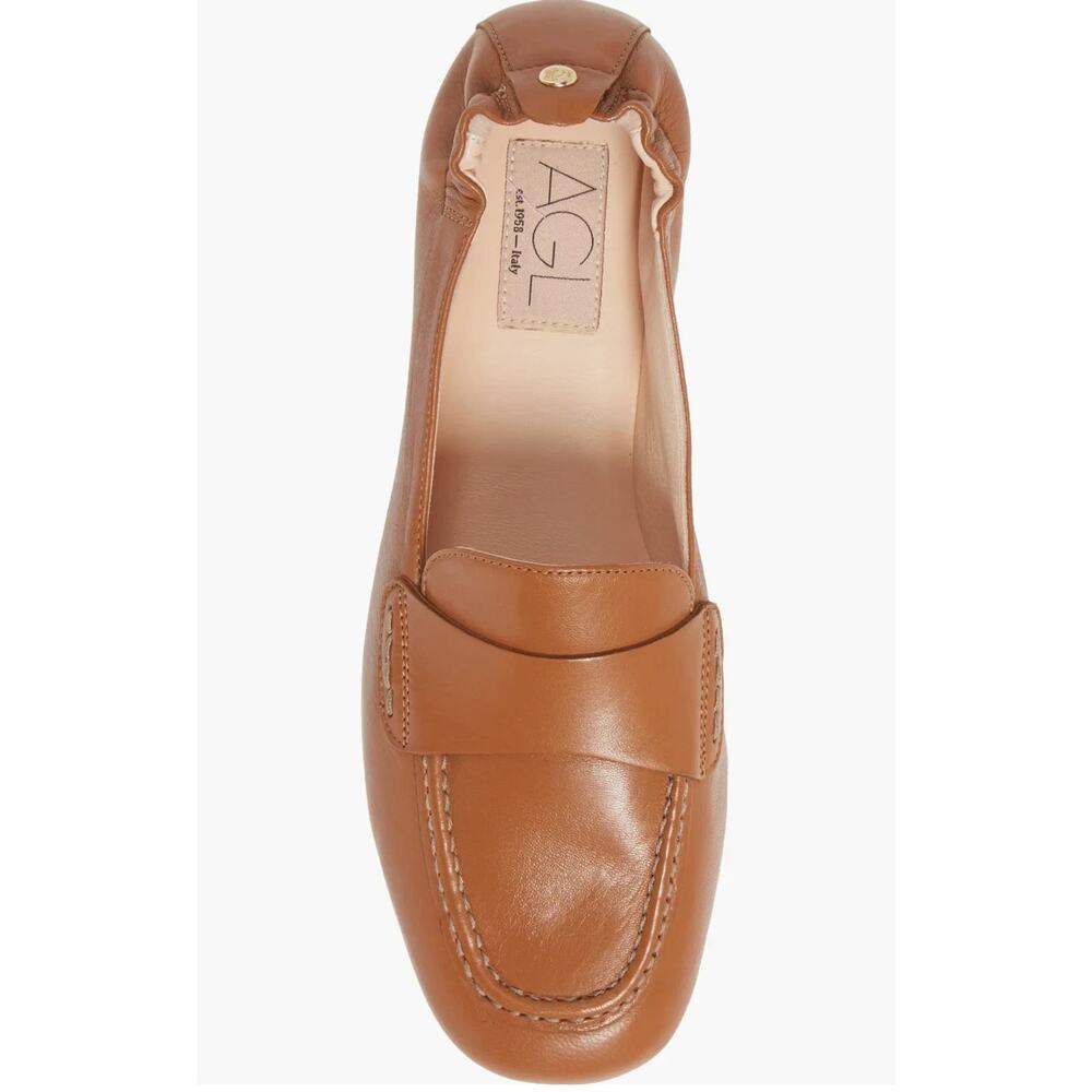 AGL Mara leather loafers. Slip on‎ Size 36.5 Made in Italy